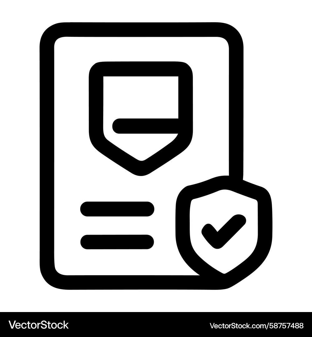 Security Shield Checkmark Icon Vector Image