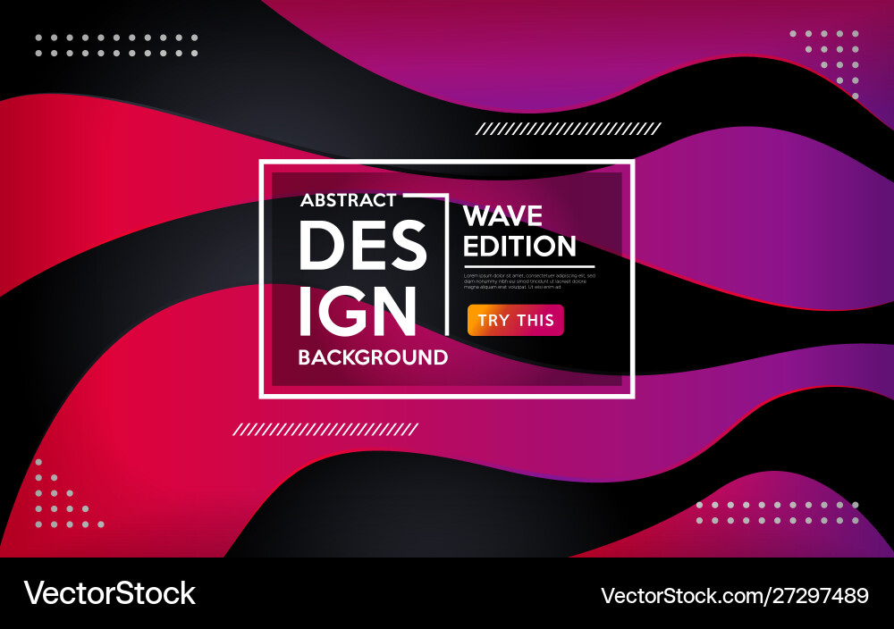 Colorful gradient abstract dynamic wave background vector image