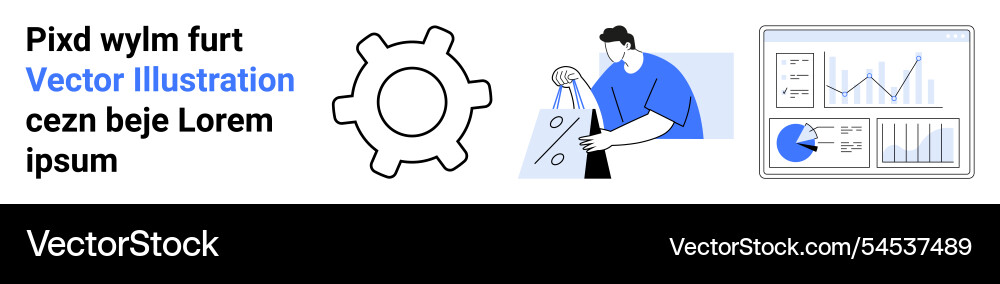 Digital workflow with gear developer adjustments Digital workflow with gear developer adjustments vector image