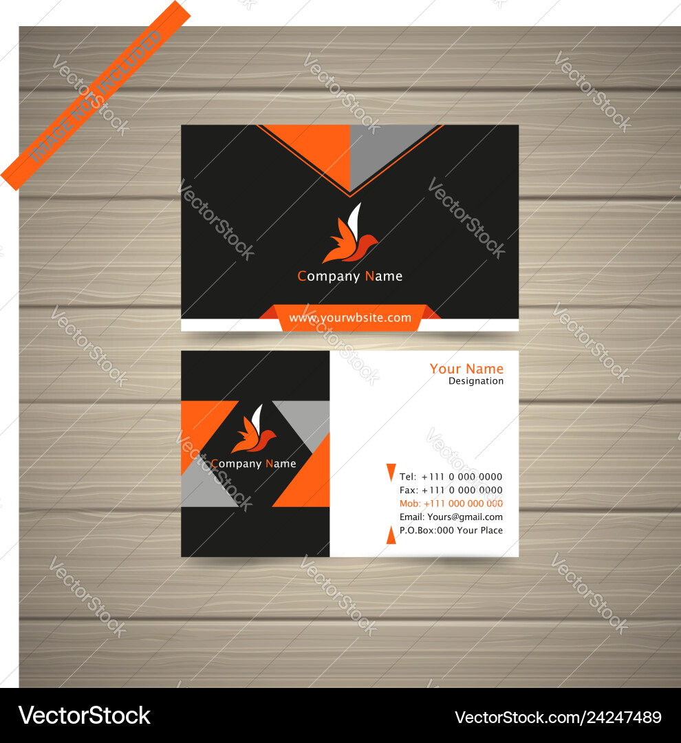 New model business card Royalty Free Vector Image