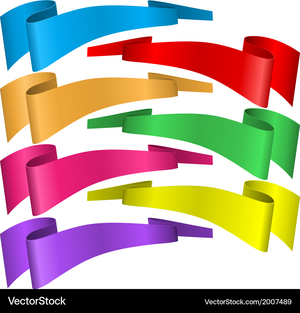 Ribbons Royalty Free Vector Image - VectorStock