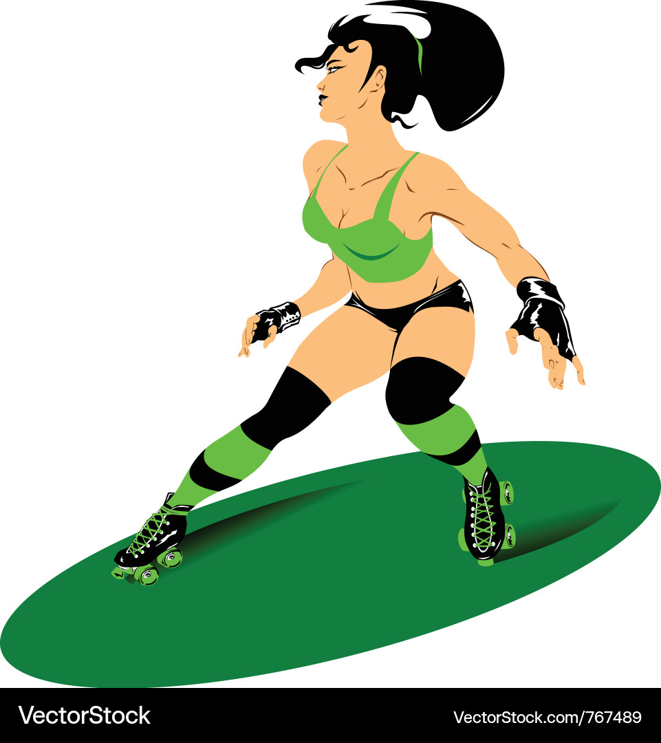 Stylish Rollerblader Vector Image