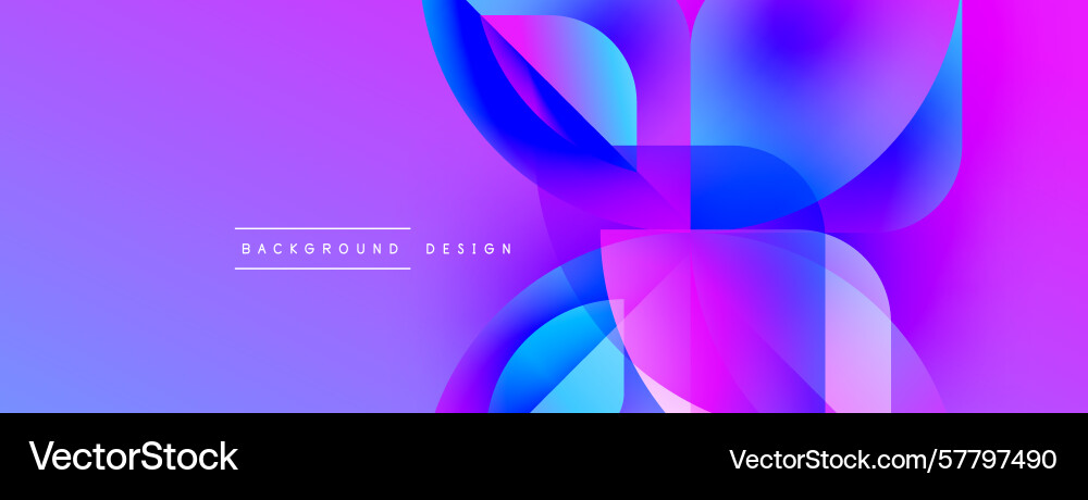 Abstract vibrant design overlapping shapes create Vector Image