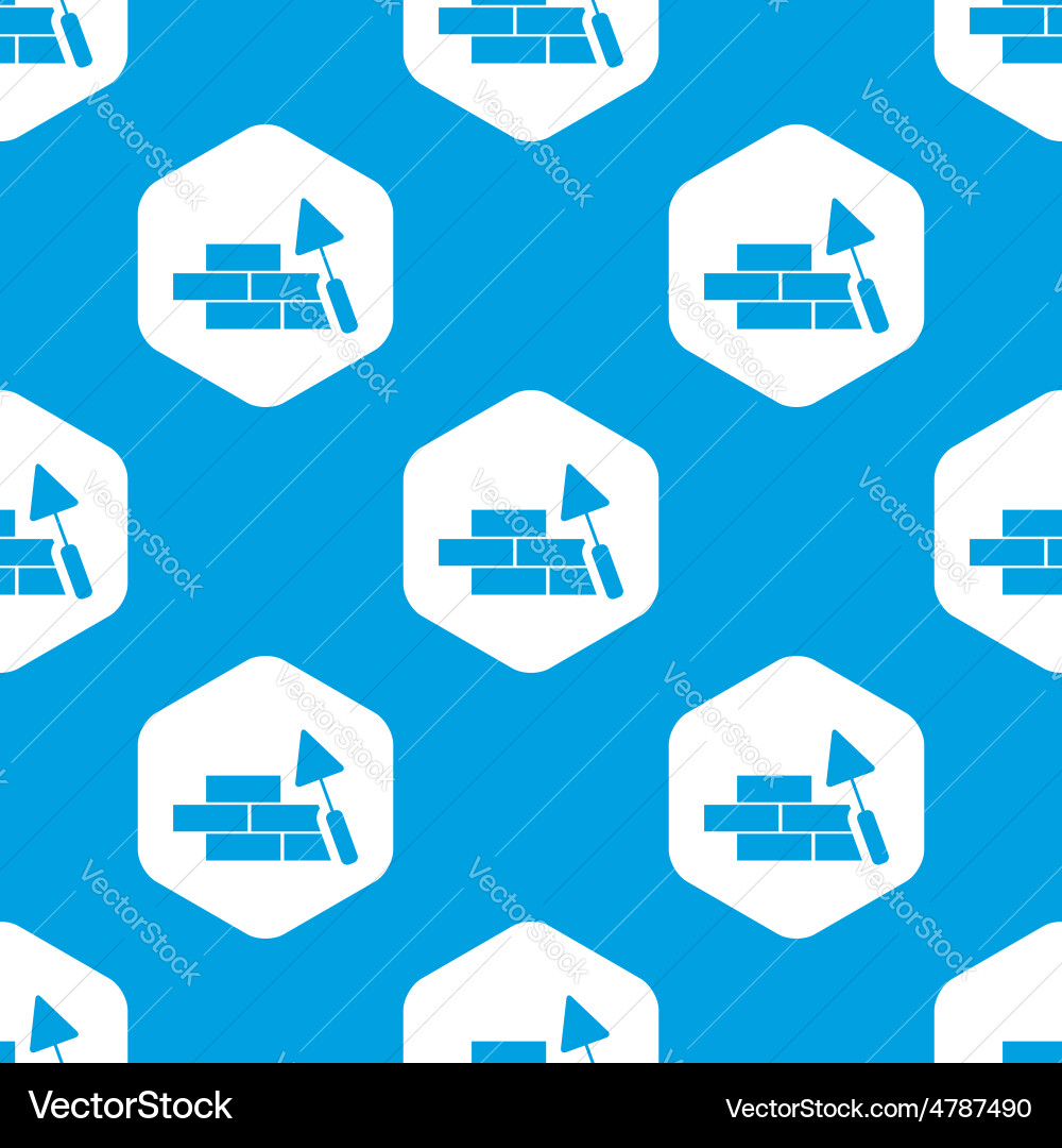 Building wall hexagon pattern Vector Image