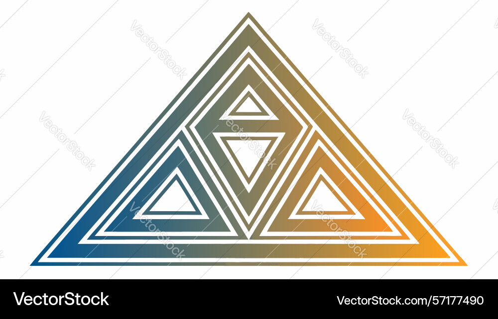 Intricate triangular pattern complex geometric vector image