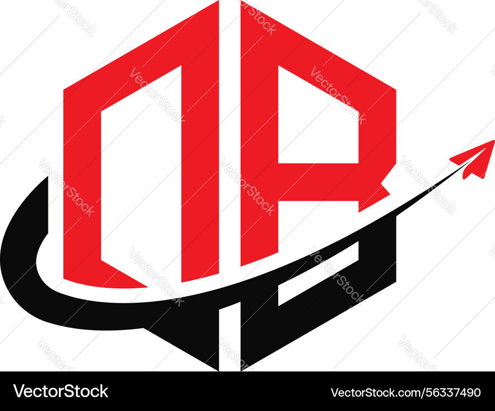 Qb db lettermark logo with airplane curve Qb db lettermark logo with airplane curve vector image
