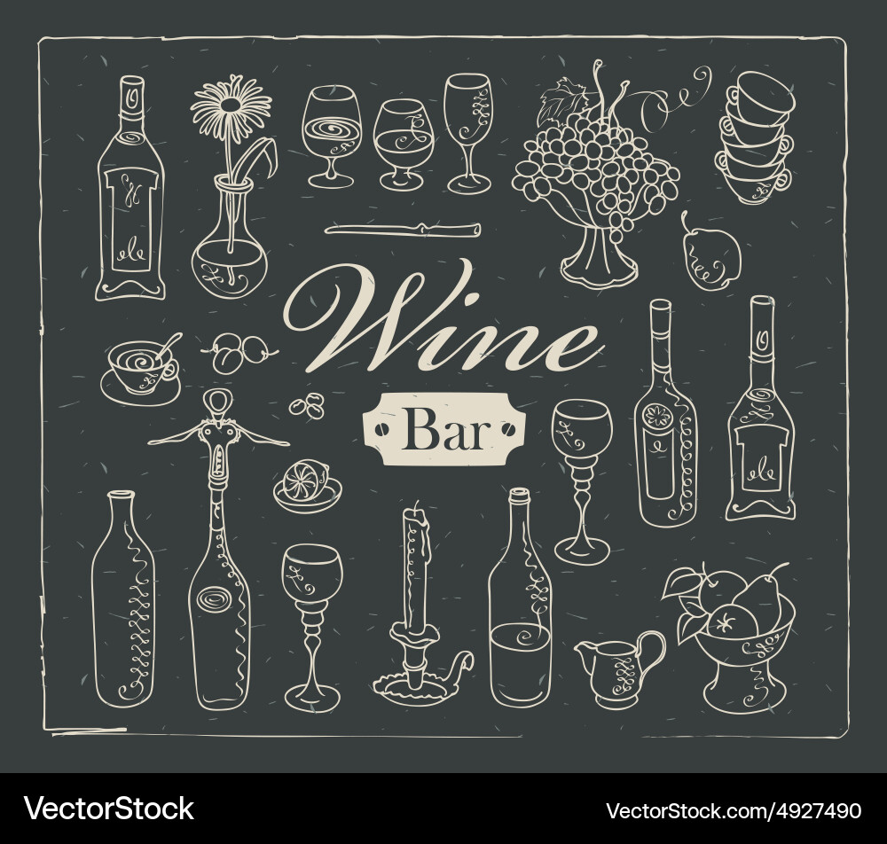 Wine bar Royalty Free Vector Image - VectorStock