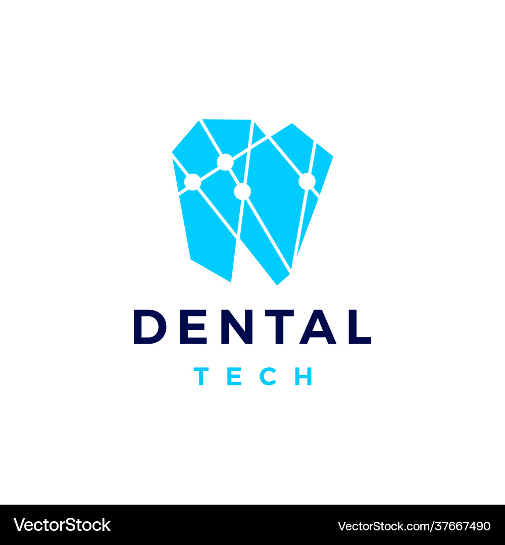 Zahntechnik geometrische Verbindung Logo-Ikone Zahntechnik geometrische Verbindung Logo-Ikone vektorbild