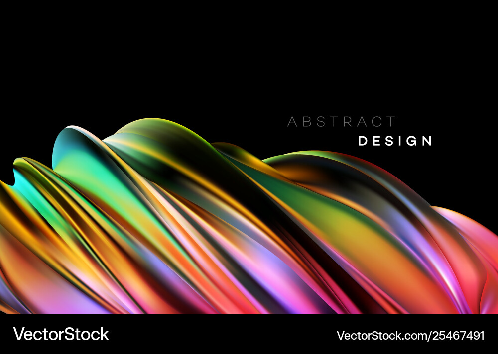 Chromatic Flow Abstract Shape Vector Image
