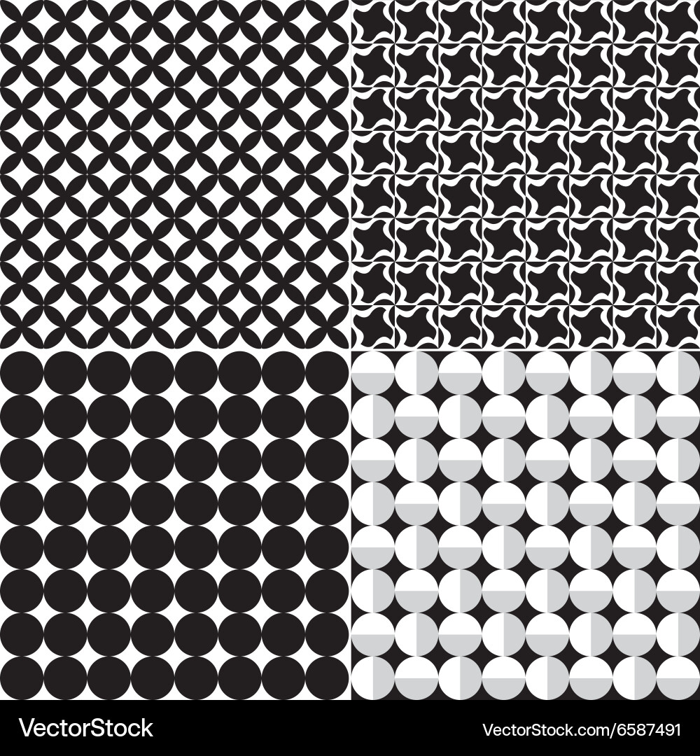 Geometric Circle Pattern Set Vector Image