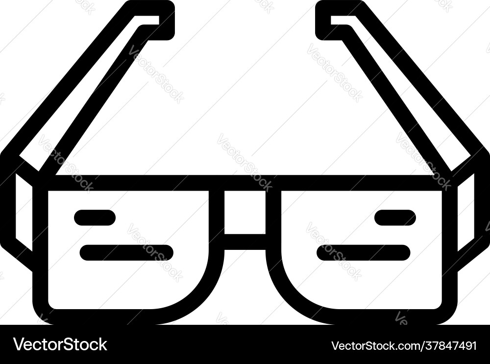 Movie glasses icon outline style Movie glasses icon outline style vector image