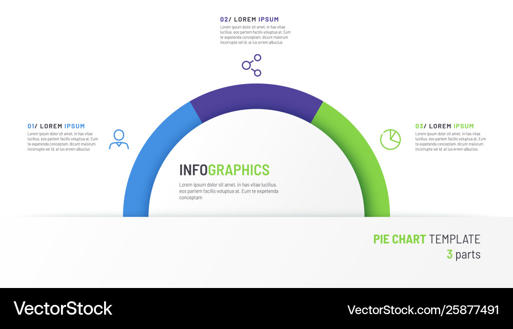 Pie chart infographic template in form Pie chart infographic template in form vector image
