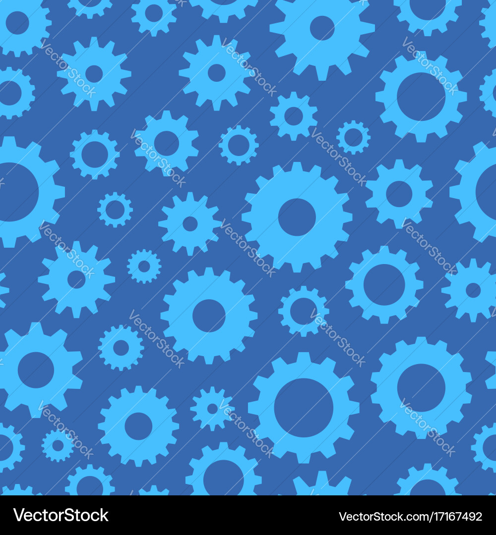 Cogs seamless pattern technical background vector image