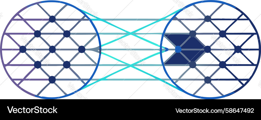 Complex Hexagonal Network Vector Image