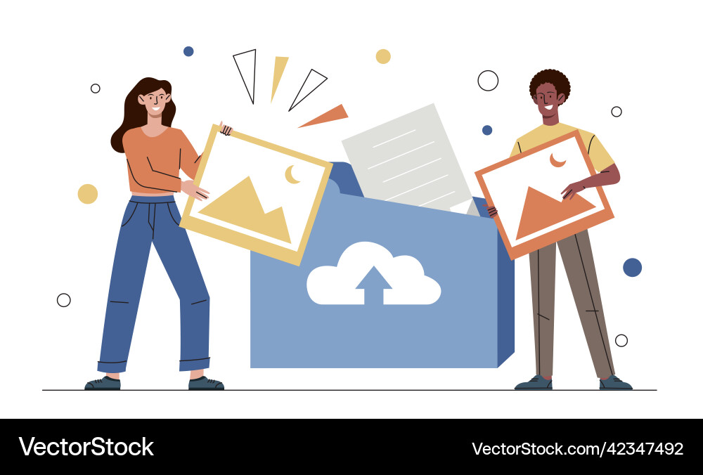 Digital File Upload Vector Image