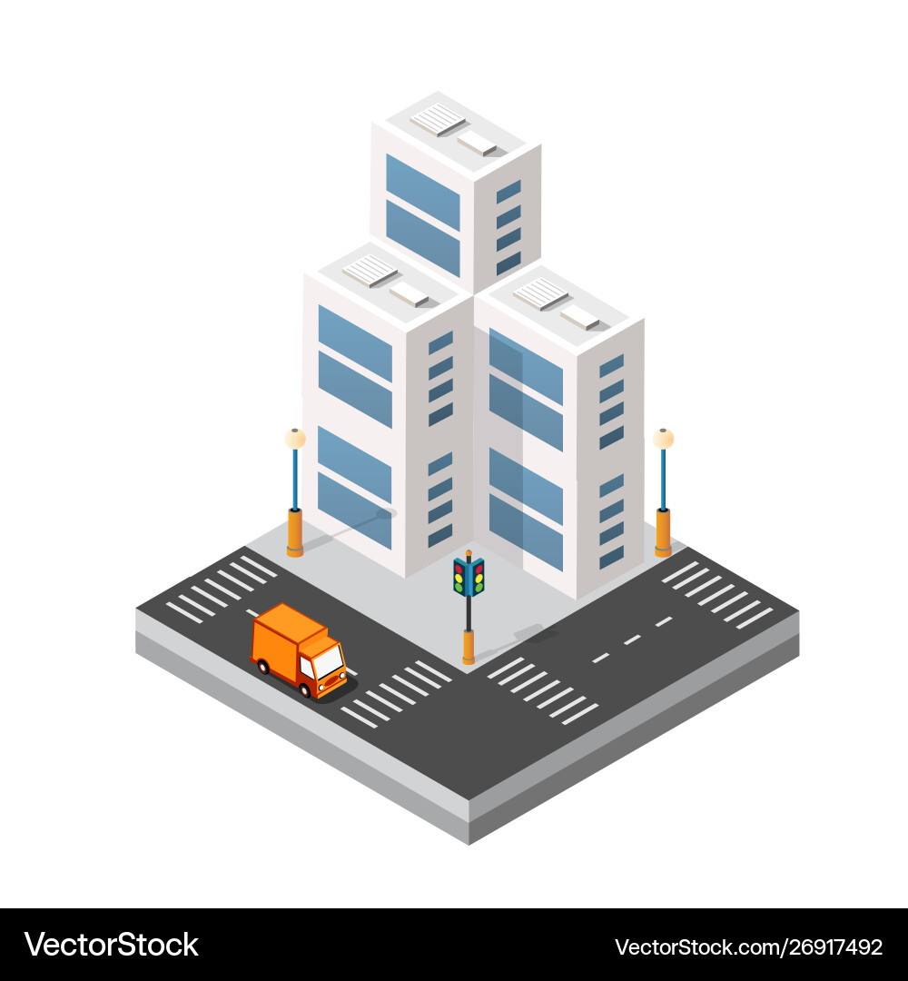 Isometric 3d module block Isometric 3d module block vector image