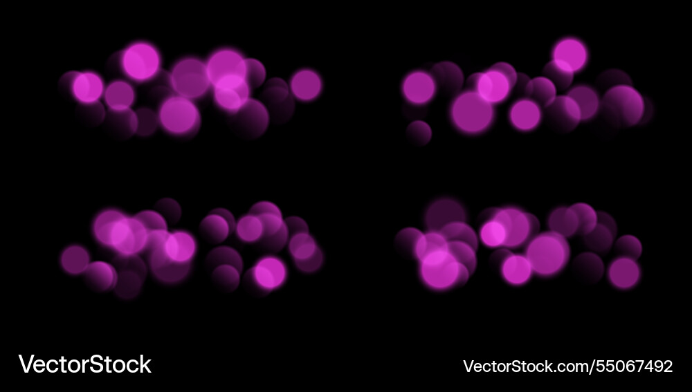 Pink bokeh set blurred background with sparkling Pink bokeh set blurred background with sparkling vector image