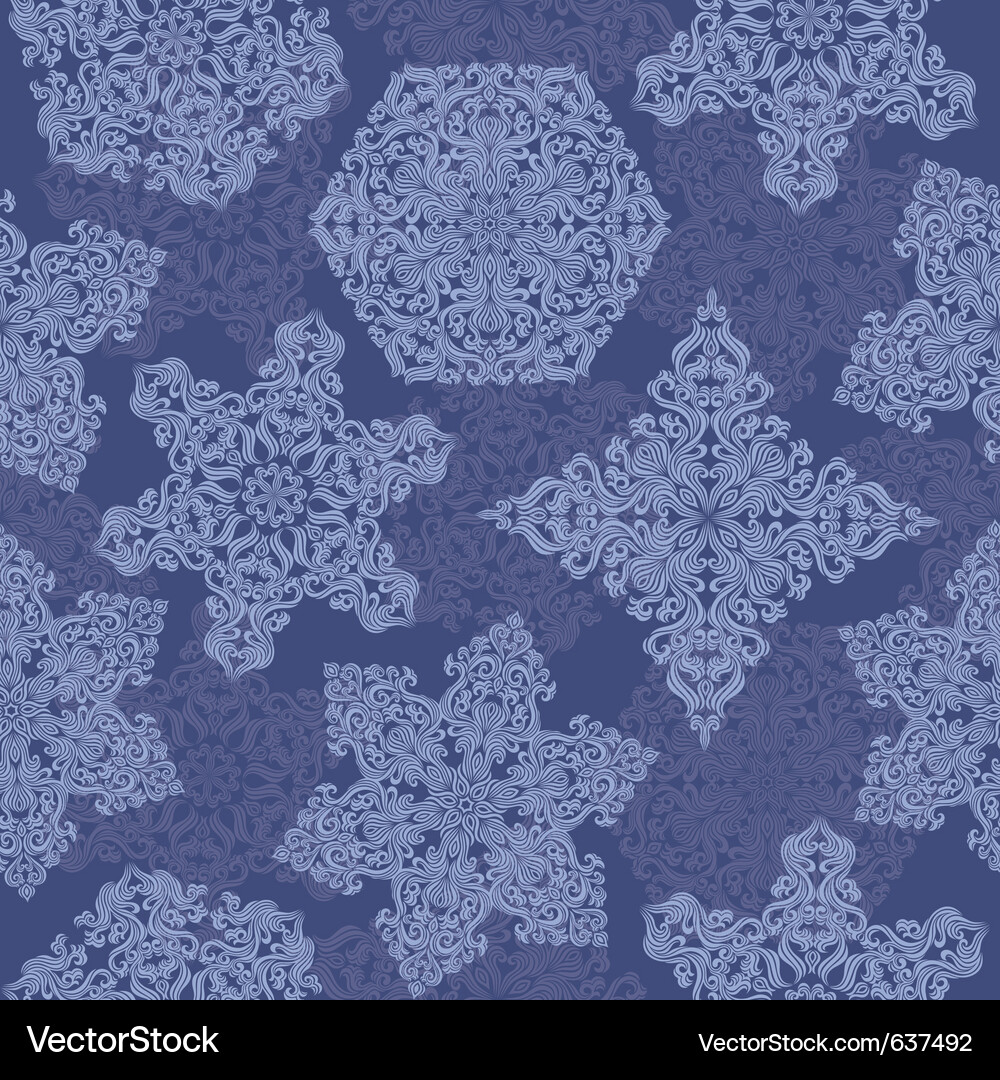 Seamless snowflakes pattern Vector Image
