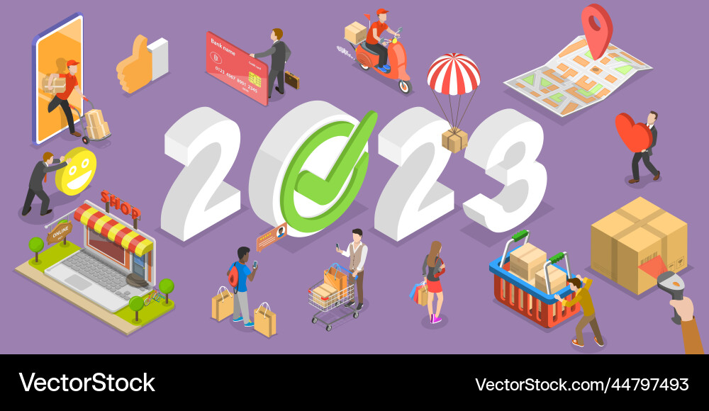 3d isometric flat conceptual Royalty Free Vector Image