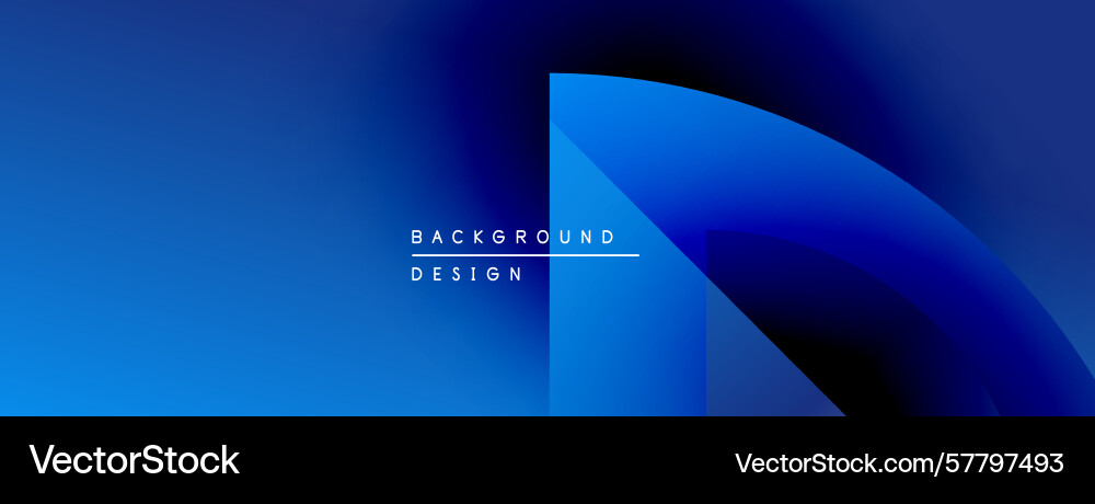 Abstract blue gradients create dynamic shapes vector image