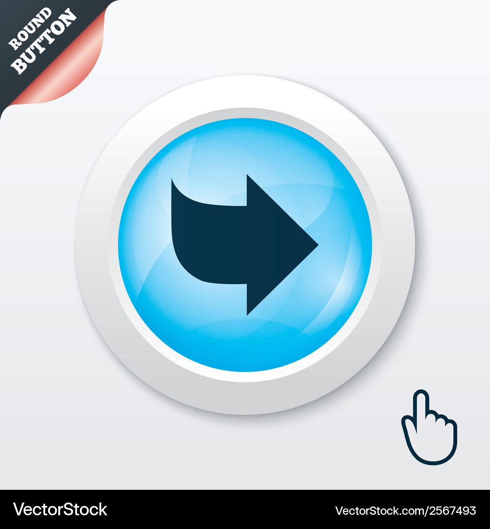 Arrow sign icon next button navigation symbol Vector Image