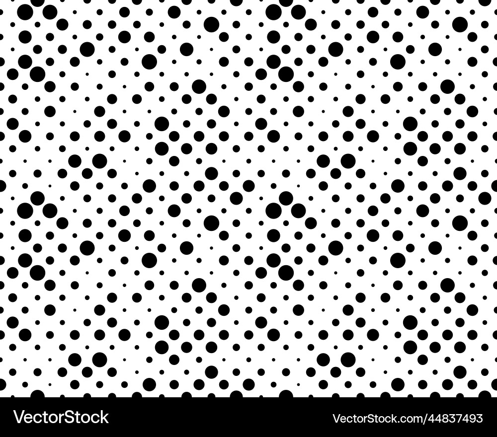 Black Circles Seamless Pattern vector image