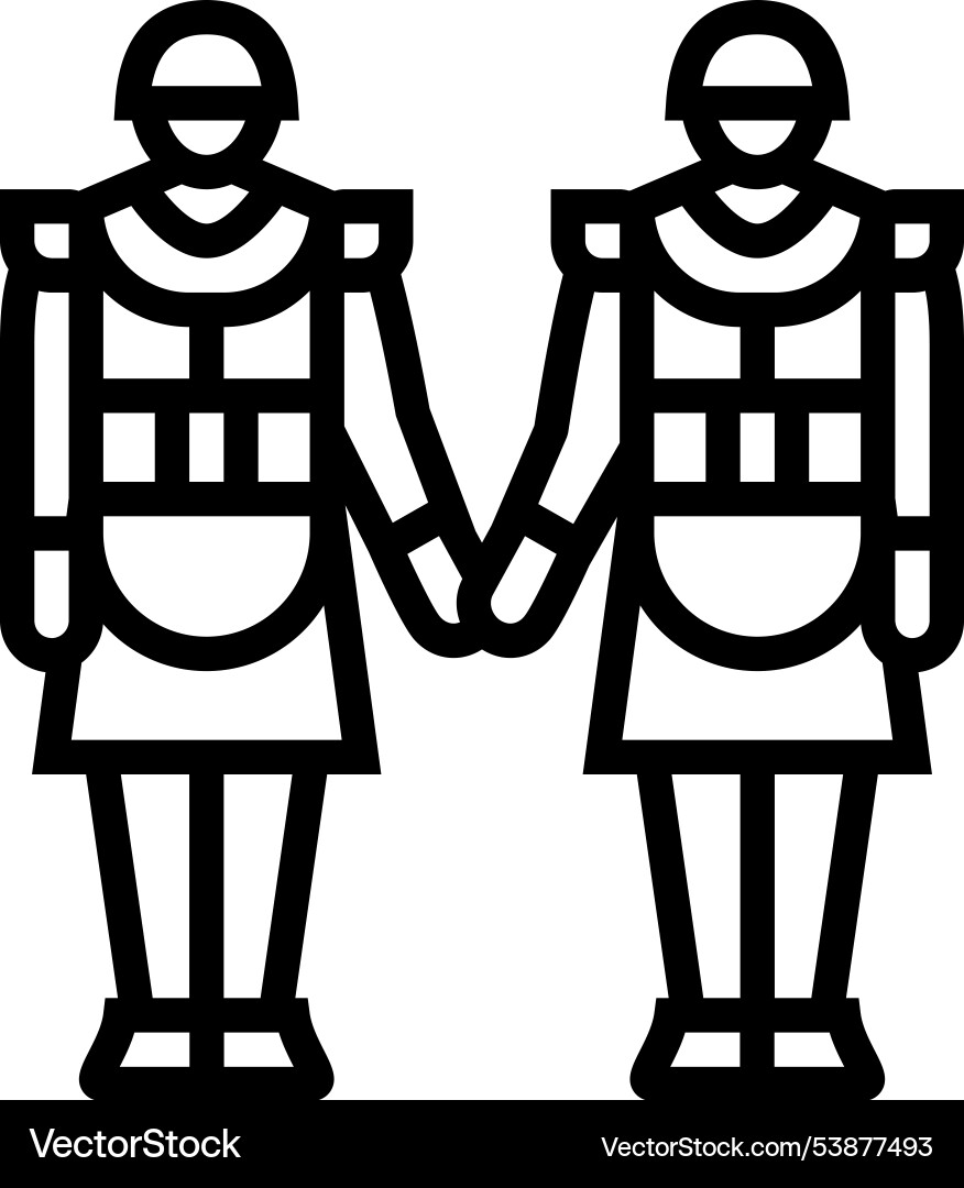 Cosplayer line icon Vector Image