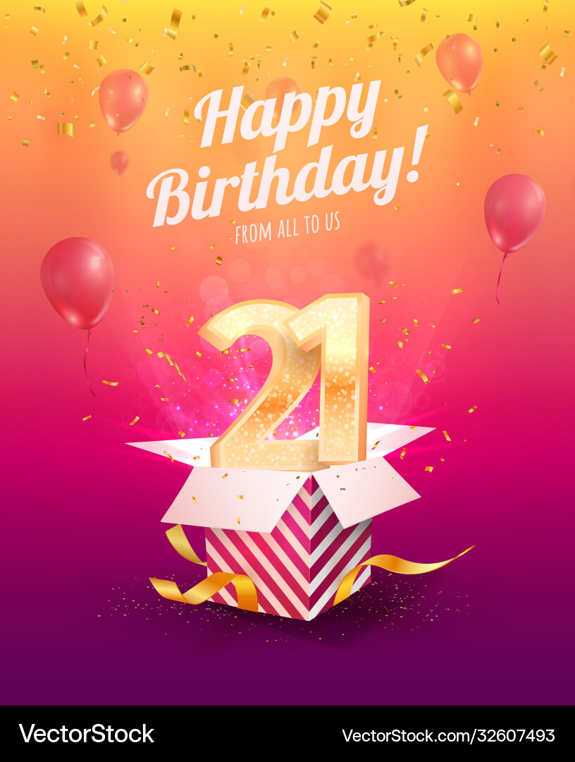 Feiern 21 Jahre Geburtstag Feiern 21 Jahre Geburtstag vektorbild