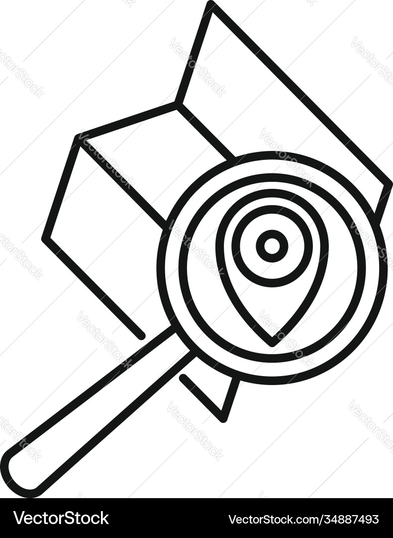 Guide map icon outline style Guide map icon outline style vector image