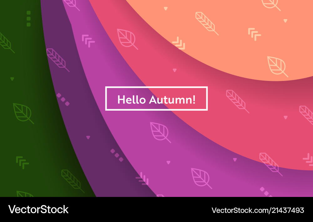 Hello autumn layout with leaves for web page Hello autumn layout with leaves for web page vector image