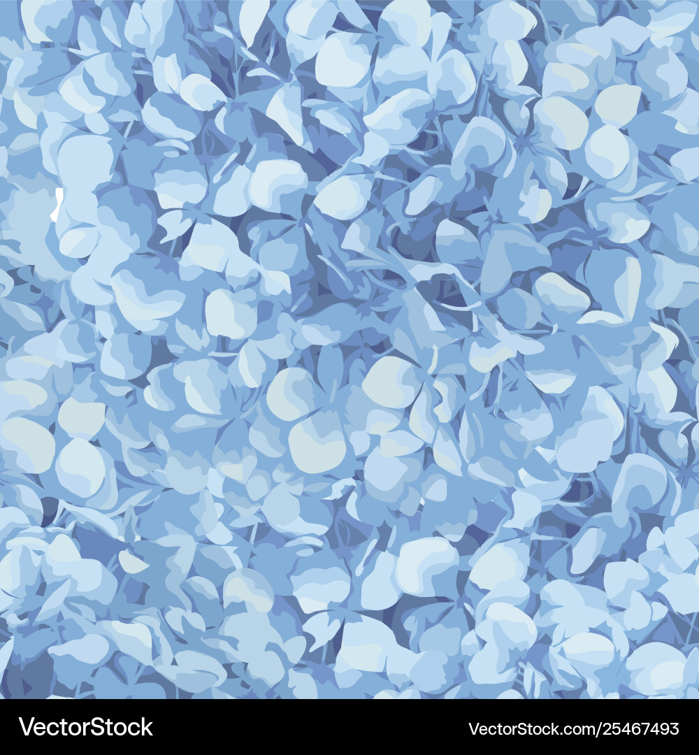 Hydrangea Pattern - Endless Bloom vector image