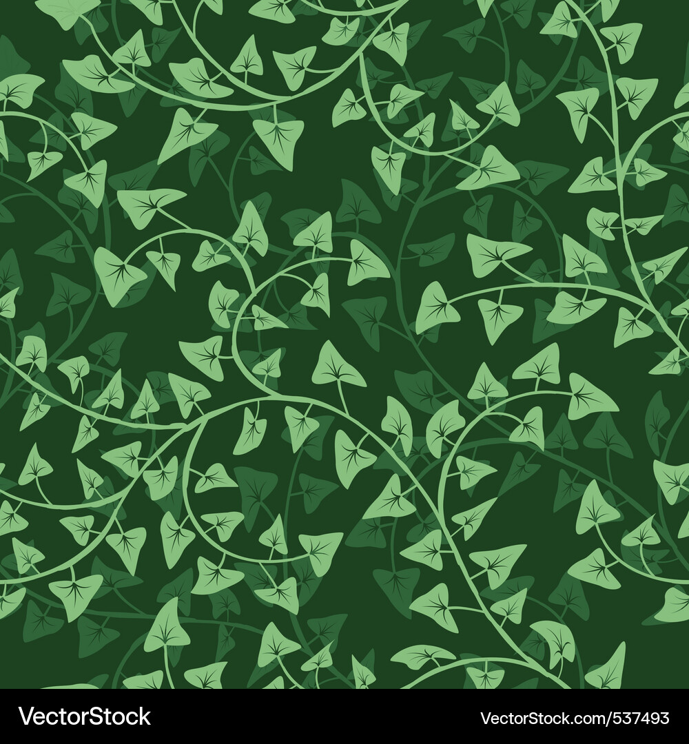 Ivy Leaf Seamless Pattern Vector Image
