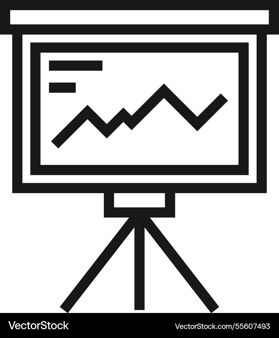 Presentation flat line web icon concept Presentation flat line web icon concept vector image
