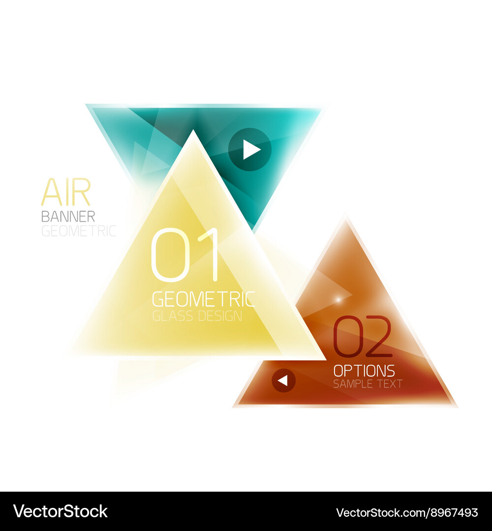 Shiny triangle abstract background Vector Image