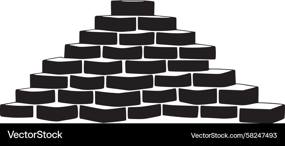 Stacked Blocks - Geometric Shape Vector Image