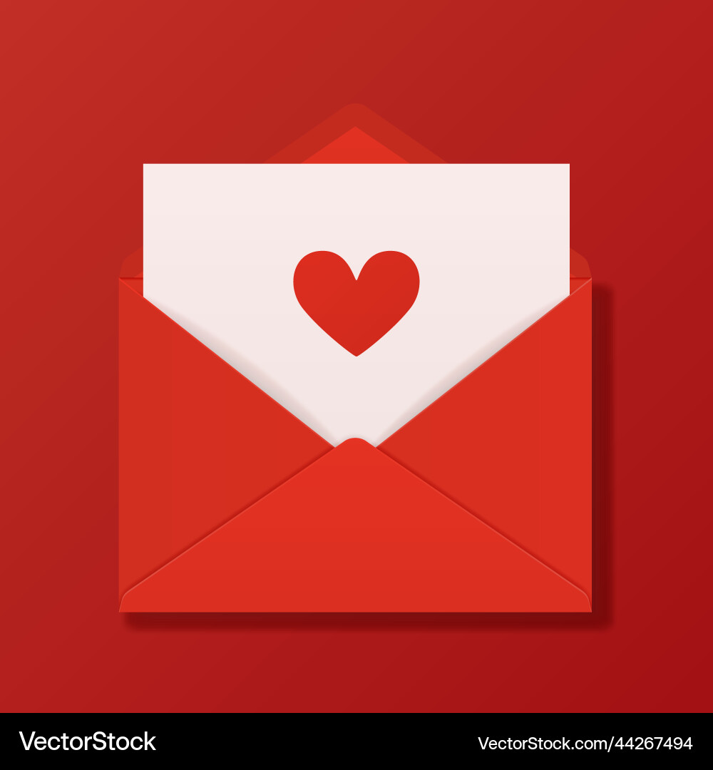 3d realistic opened red envelope 3d realistic opened red envelope vector image