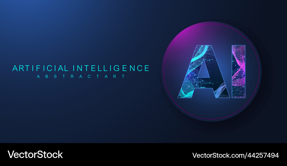 Artificial intelligence and machine learning Artificial intelligence and machine learning vector image