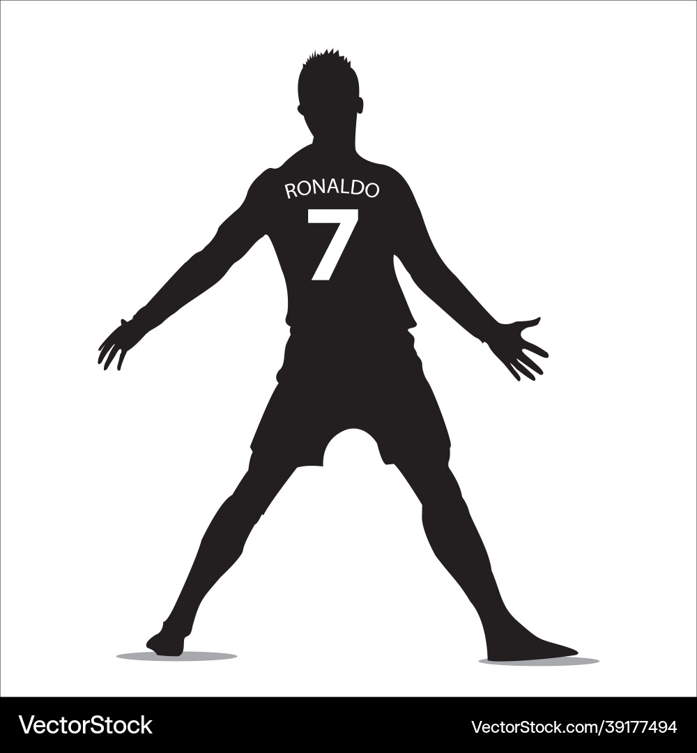 Cristiano ronaldo silhouette the can be used Cristiano ronaldo silhouette the can be used vector image