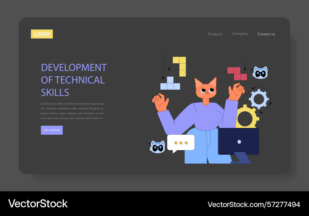 Development of critical technical skills Development of critical technical skills vector image