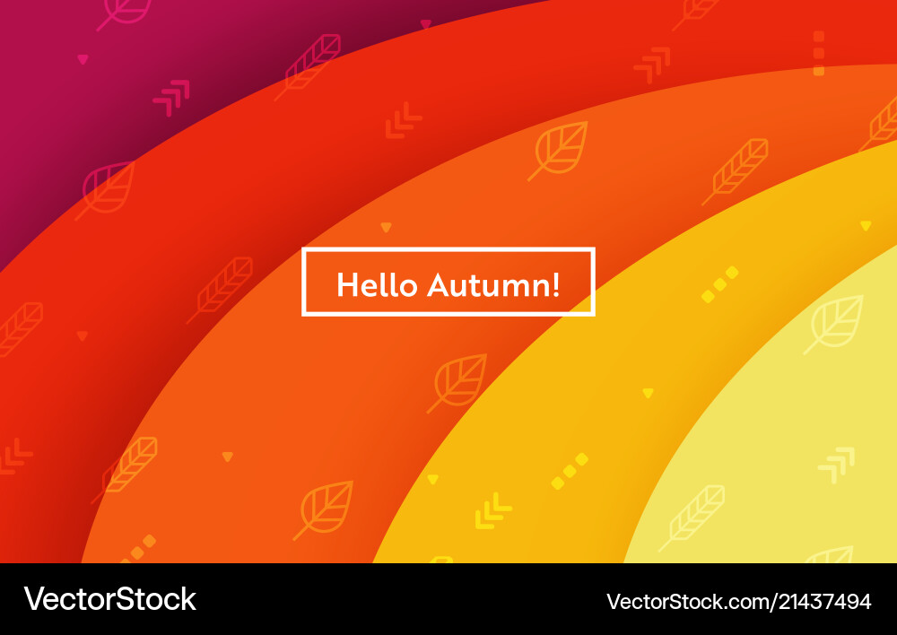 Hello autumn layout with leaves for web page Hello autumn layout with leaves for web page vector image