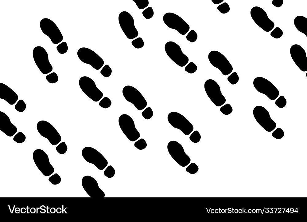 Human footprints icon isolated on white Human footprints icon isolated on white Vector Image
