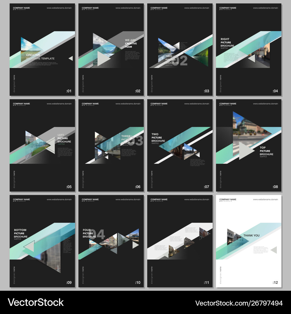 Minimal brochure templates with colorful gradient Minimal brochure templates with colorful gradient vector image