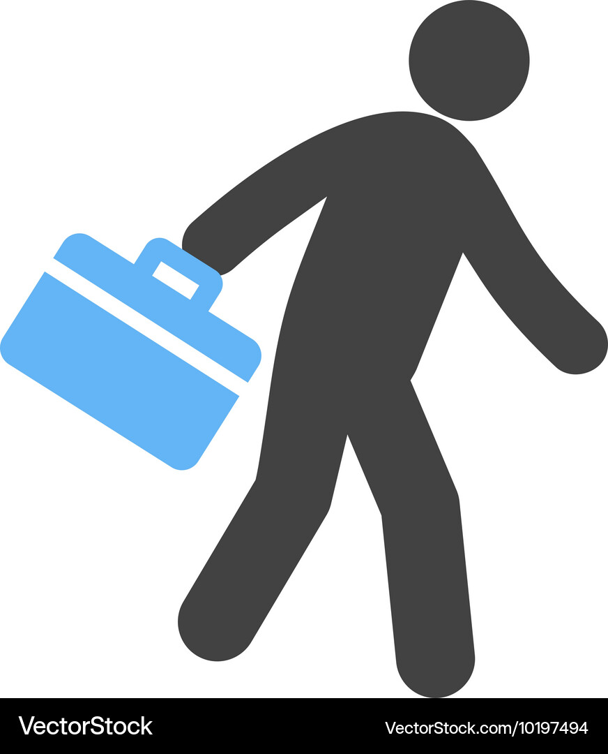 Running with briefcase Vector Image
