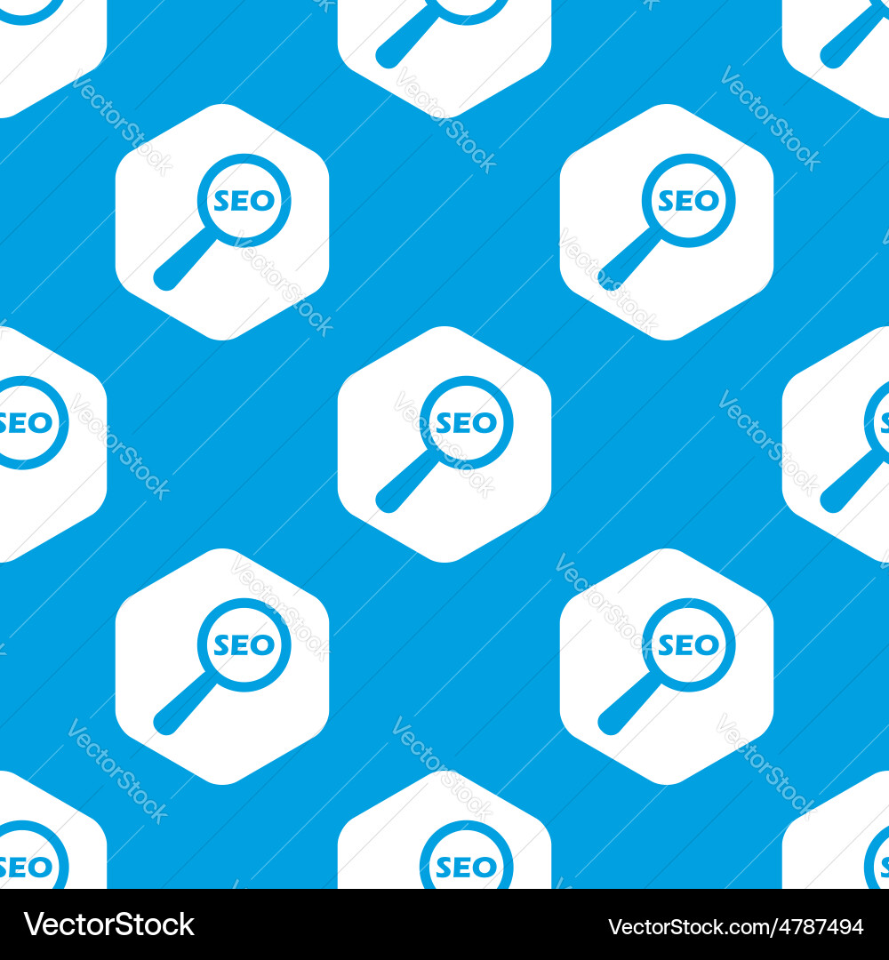 Seo search hexagon pattern Vector Image
