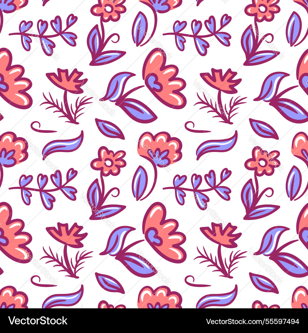 Stunning floral pattern design features an array Stunning floral pattern design features an array vector image