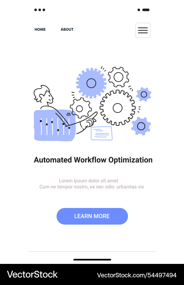 Workflow Automation & Optimization vector image