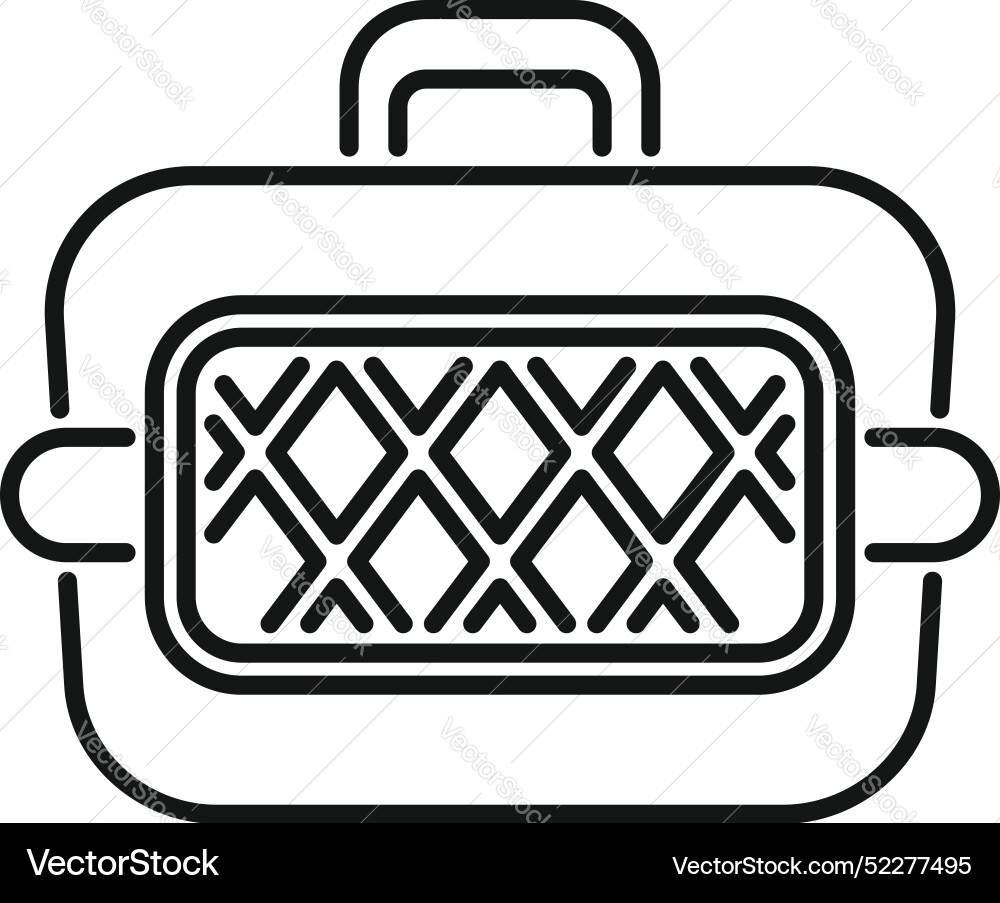 Cat carrier box being carried for travel to vet Cat carrier box being carried for travel to vet vector image