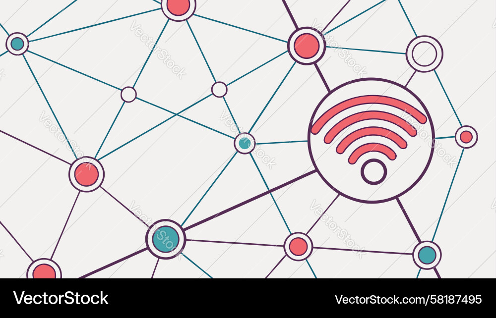 Global WiFi Network Connection Vector Image