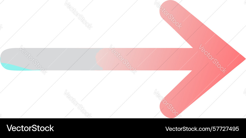 Smooth gradient right arrow for progress vector image
