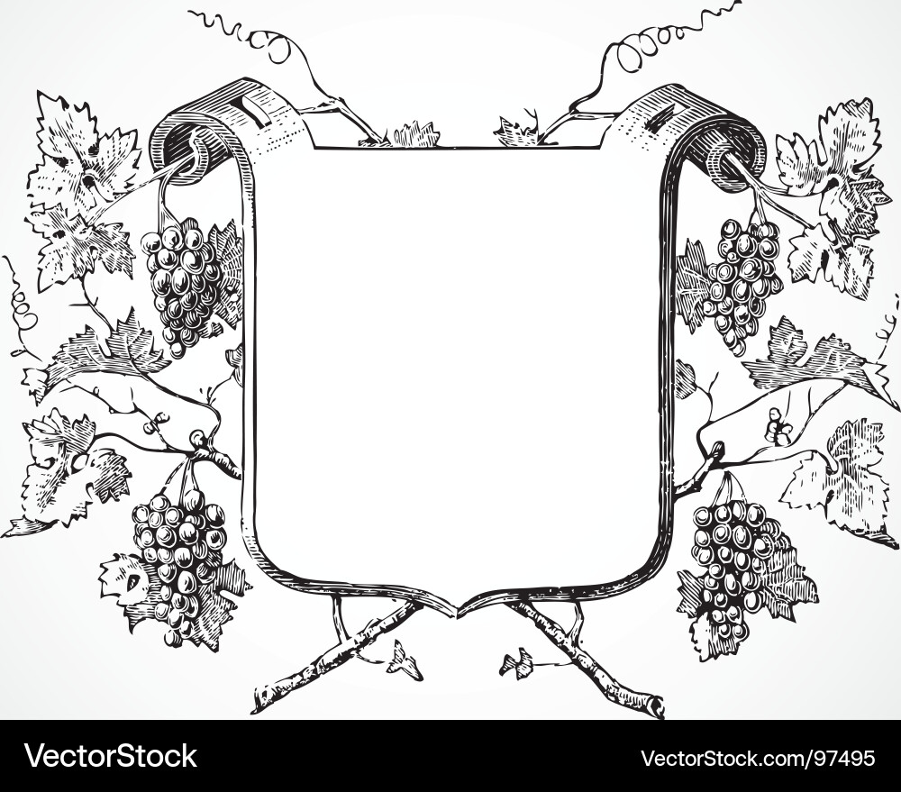 Vintage Shield Frame vector image